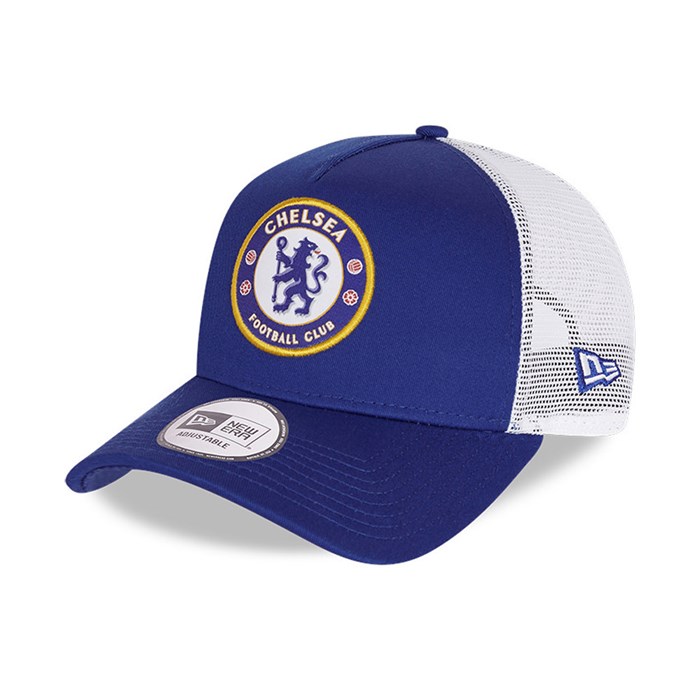 Chelsea FC Cotton A-Frame Trucker Lippis Sininen - New Era Lippikset Verkossa FI-683508